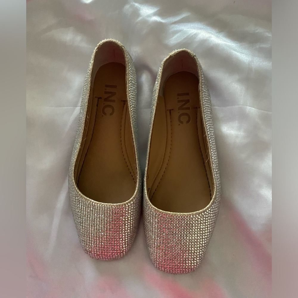 Inc Rhinestone girl ballerina flats size 12